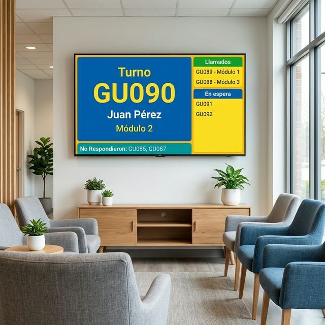 Sistema de llamado de turnos por TV en sala de espera